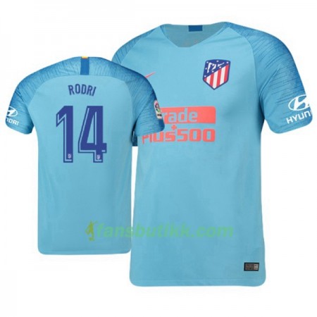 Fotballdrakt Atlético Madrid Rodri 14 Bortetrøye 2018-2019 Kortermet